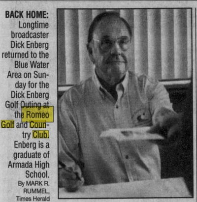 Romeo Golf & Country Club - Aug 2005 Dick Enberg Appearance